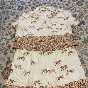 Leopard Print Women's Pajama Set